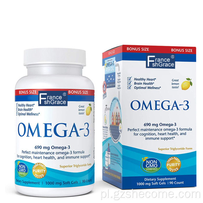 Omega 3 Softgels o wysokiej mocy suplement oleju rybnego